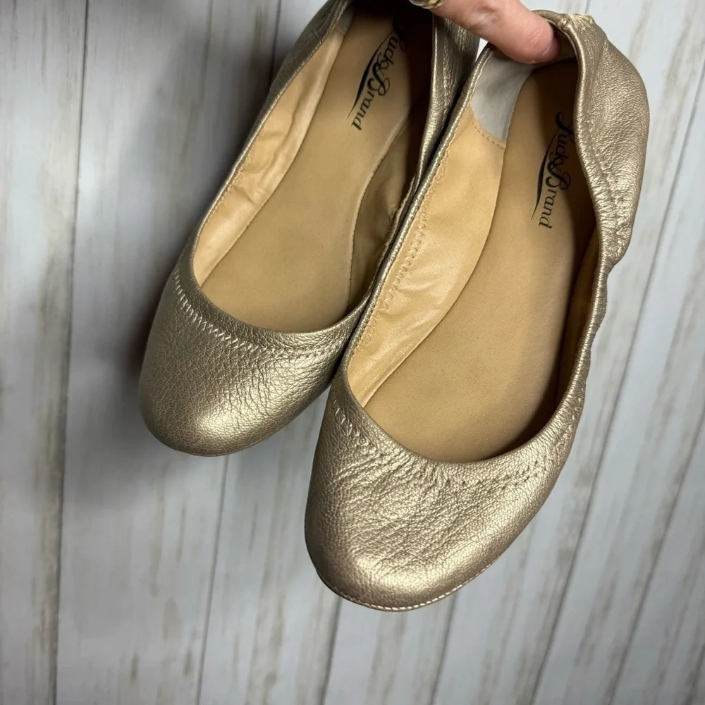 Lucky Brand Gold Ballet Flats 6